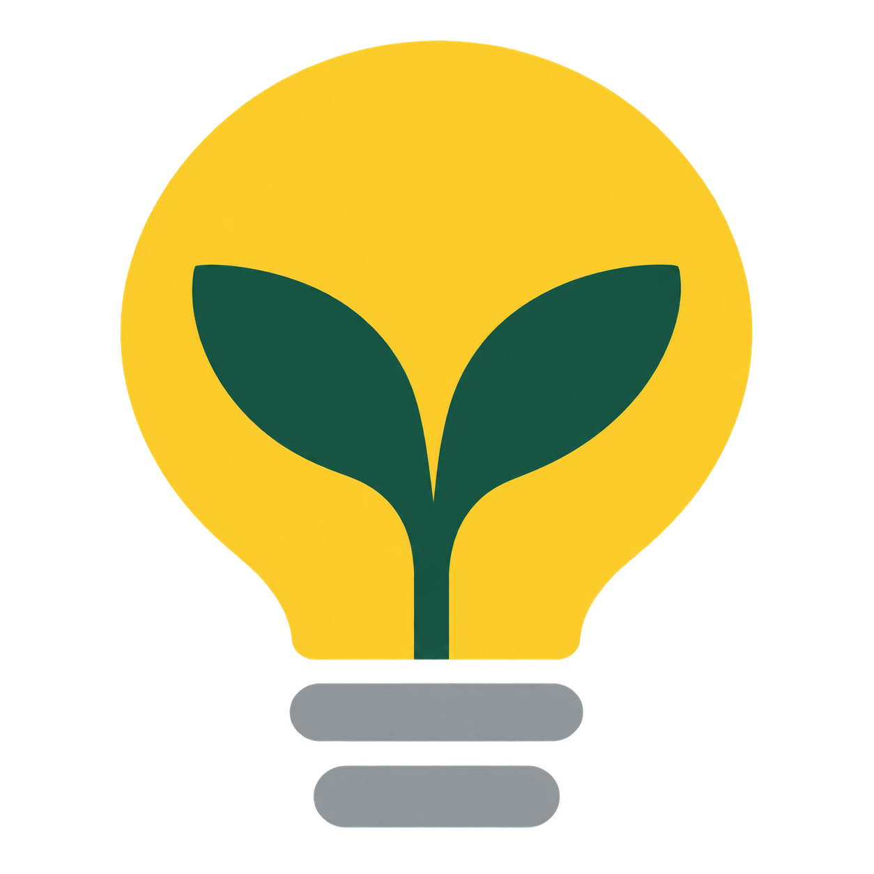 A glowing lightbulb containing a green seedling