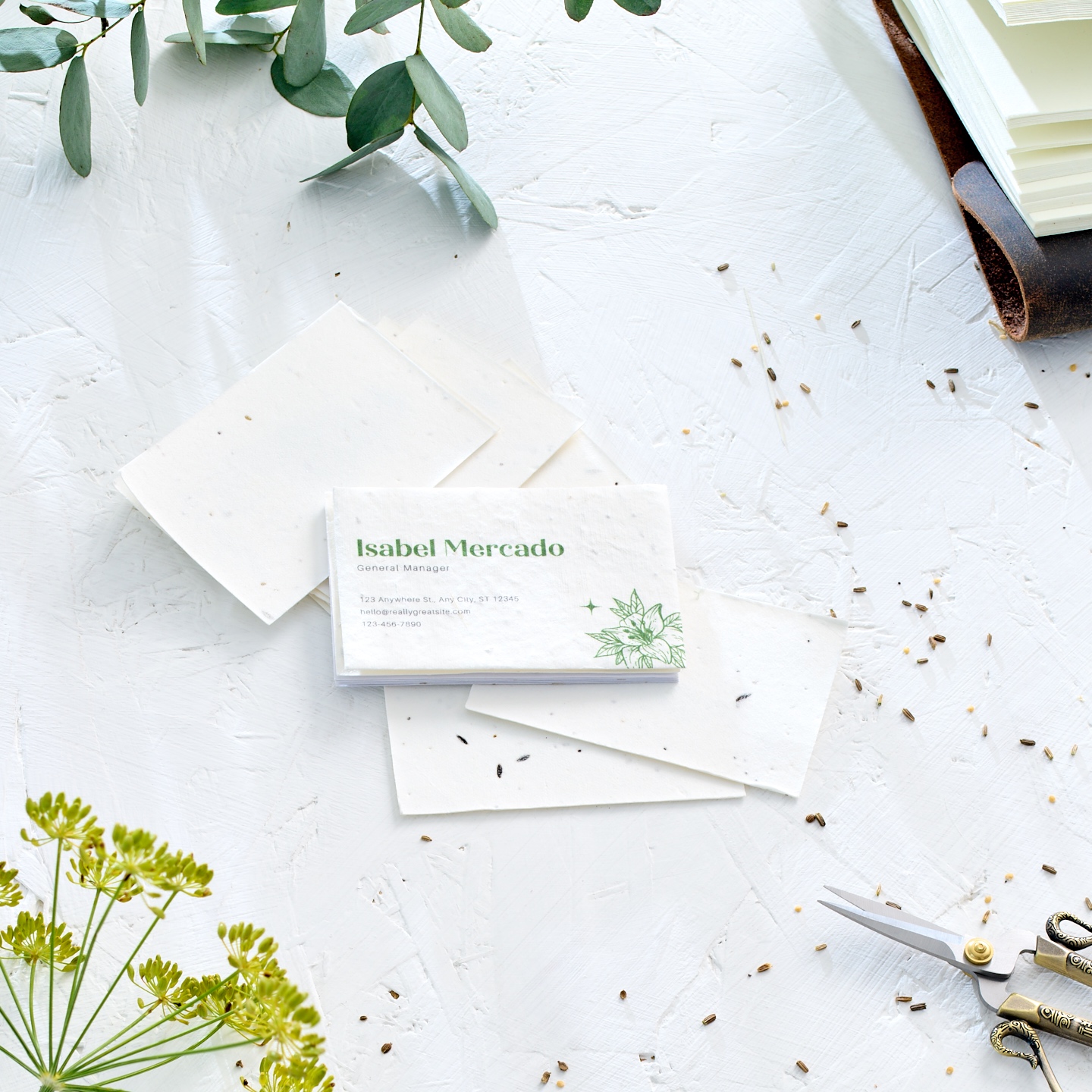 Plantable UK Seed Paper business cards
